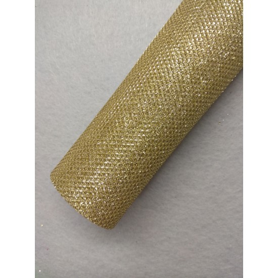 Экокожа (змеиная чешуя) 20см х 30см цв. золото, цена за лист